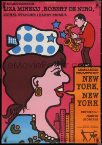 9z0942 NEW YORK NEW YORK Polish 27x38 1978 Mlodozeniec art of De Niro & singing Liza Minnelli!