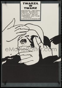 9z0973 FACE TO FACE Polish 23x33 1977 Ansikte mot ansikte, Ingmar Bergman, Liv Ullmann, Mosinski!