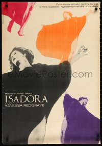 9z0996 LOVES OF ISADORA Polish 23x33 1970 different art of Vanessa Redgrave by Eryk Lipinski!