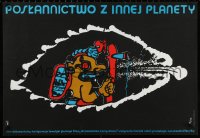 9z1005 MYSTERIES OF THE GODS Polish 23x33 1977 William Shatner, really cool Jerzy Flisak art!