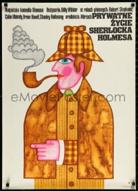 9z1014 PRIVATE LIFE OF SHERLOCK HOLMES Polish 23x32 1973 Billy Wilder, Robert Stephens, Bodnar art!