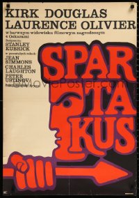9z1031 SPARTACUS Polish 23x33 1970 Stanley Kubrick, completely different artwork by Wiktor Gorka!