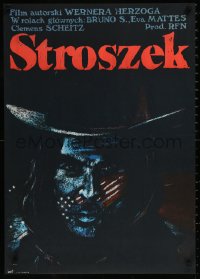 9z1033 STROSZEK: A BALLAD Polish 23x33 1979 Werner Herzog, Pagowski art of Bruno S. in cowboy hat!