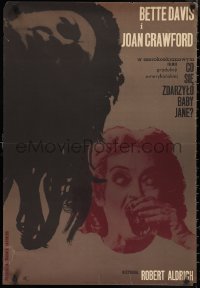 9z1047 WHAT EVER HAPPENED TO BABY JANE? Polish 23x33 1965 Bette Davis, Joan Crawford, Zamecznik art!