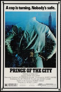 9z1412 PRINCE OF THE CITY 1sh 1981 directed by Sidney Lumet, Treat Williams over New York City!
