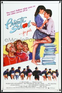 9z1413 PRIVATE SCHOOL 1sh 1983 Cates, Modine, you won't believe what goes on & what comes off!