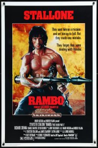 9z1420 RAMBO FIRST BLOOD PART II 1sh 1985 no law, no war can stop Sylvester Stallone w/his RPG!