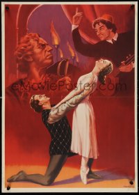9z0217 ROMEO & JULIET export Russian 17x23 1955 Russian version of Shakespeare classic tragedy, red!