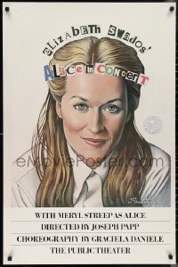 9z0098 ALICE IN CONCERT 25x38 stage poster 1980 artwork of Meryl Streep in title role by Paul Davis!