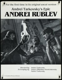 9z0152 ANDREI RUBLEV 24x31 special poster 1973 Tarkovsky, Anatoli Solonitsyn in title role!