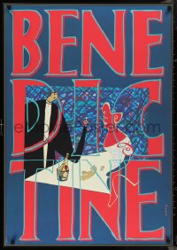 9z0265 BENEDICTINE Mariscal style 27x38 French advertising poster 1993 cool alcohol art!