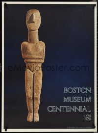 9z0287 BOSTON MUSEUM CENTENNIAL 28x38 German museum/art exhibition 1969 statue of Greek idol!