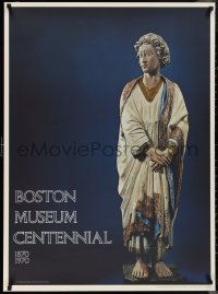 9z0288 BOSTON MUSEUM CENTENNIAL 28x38 German museum/art exhibition 1969 image of statue of St. John!