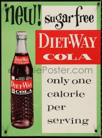 9z0271 DOUBLE COLA COMPANY 16x22 advertising poster 1960s cool vintage ad - it has only one calorie!
