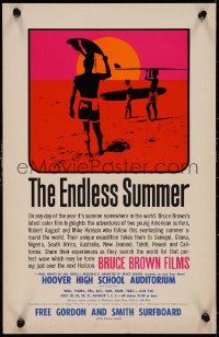 9z0159 ENDLESS SUMMER 11x17 special poster 1965 Bruce Brown, Van Hamersveld art, includes play dates!