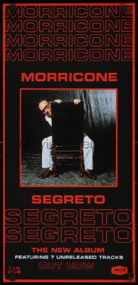 9z0255 ENNIO MORRICONE 13x27 music poster 2020 Segreto album, image of the composer behind chair!
