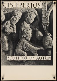 9z0164 GISLEBERTUS SCULPTOR OF AUTUN 18x26 French special poster 1960s cathedral of St. Lazare!