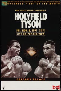 9z0113 HOLYFIELD VS TYSON tv poster 1991 Heavyweight Championship boxing, fight that never was!