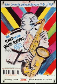 9z0169 LAST OF THE BLUE DEVILS 24x36 special poster 1979 cool art of jazz musician playing sax by Ensrud!