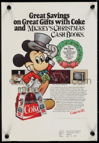 9z0149 MICKEY'S CHRISTMAS CAROL 10x14 special ad 1983 Disney, Mickey Mouse, Coca Cola proposal ad!
