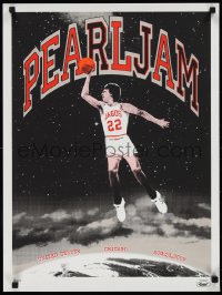 9z0259 PEARL JAM 20x26 music poster 2009 United Center Chicago, Jeff Ament basketball art!