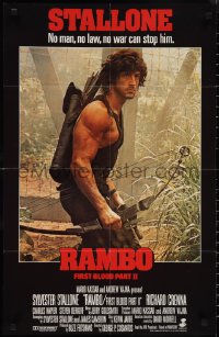 9z0176 RAMBO FIRST BLOOD PART II 20x32 special poster 1985 no man can stop Sylvester Stallone!