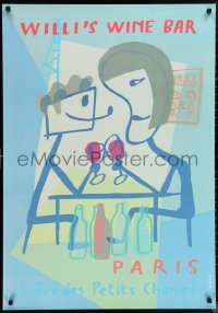 9z0352 WILLI'S WINE BAR Mariscal style 28x39 French art print 1999 cool alcohol art!