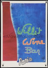 9z0351 WILLI'S WINE BAR Mr King style 28x39 French art print 1996 cool alcohol art!