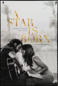 9z1452 STAR IS BORN teaser DS 1sh 2018 Bradley Cooper stars and directs, romantic image w/Lady Gaga!