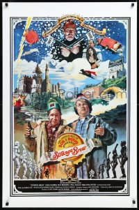 9z1454 STRANGE BREW int'l 1sh 1983 art of hosers Rick Moranis & Dave Thomas with beer by John Solie!