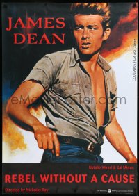 9z0008 REBEL WITHOUT A CAUSE Swiss R1980s Nicholas Ray classic, great close up art of James Dean!