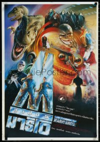 9z0086 SUPER MARIO BROS Thai poster 1993 Hoskins, Leguizamo, Tongdee art of Nintendo characters!