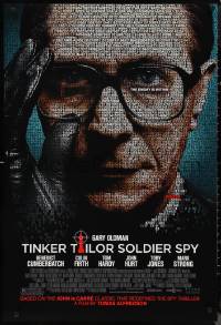 9z1468 TINKER TAILOR SOLDIER SPY advance DS 1sh 2011 cool image of Gary Oldman made of many numbers!