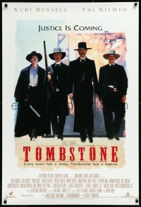 9z1473 TOMBSTONE DS 1sh 1993 Kurt Russell as Wyatt Earp, Val Kilmer as Doc Holliday!