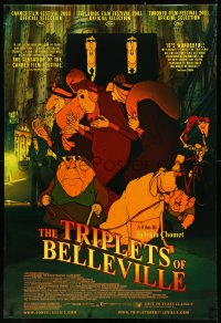 9z1479 TRIPLETS OF BELLEVILLE DS 1sh 2003 Sylvain Chomet's Les Triplettes de Bellville, cool cartoon!