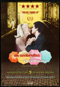 9z0374 UMBRELLAS OF CHERBOURG 27x40 video poster R1990s Les Parapluies de Cherbourg, Jacques Demy!