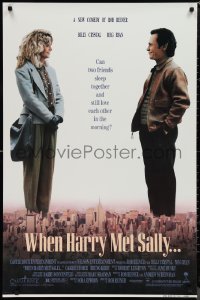9z1492 WHEN HARRY MET SALLY 1sh 1989 giant Billy Crystal & sexy Meg Ryan over New York City!