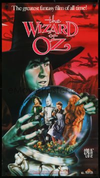 9z0379 WIZARD OF OZ 20x36 video poster R1988 Victor Fleming, Judy Garland all-time classic!
