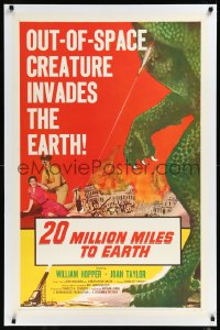 1a0083 20 MILLION MILES TO EARTH linen 1sh 1957 out-of-space creature invades the Earth, cool art!