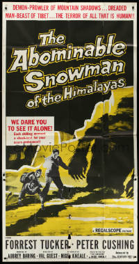 1a1692 ABOMINABLE SNOWMAN OF THE HIMALAYAS 3sh 1957 Peter Cushing, man-beast of Tibet, ultra rare!