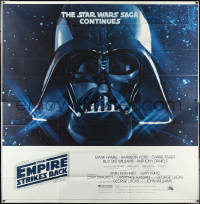 1a0197 EMPIRE STRIKES BACK 6sh 1980 George Lucas, great image of giant Darth Vader head in space!