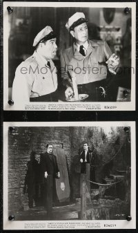 1a1670 ABBOTT & COSTELLO MEET FRANKENSTEIN 2 8x10 stills R1956 Bud, Lou w/ Dracula Lugosi & Strange!