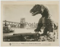 1a1467 BEAST FROM 20,000 FATHOMS 8x10.25 still 1953 Ray Bradbury, FX image of monster by bridge!