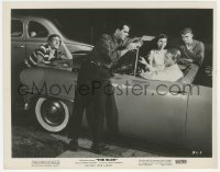 1a1471 BLOB 8x10.25 still 1958 great image of teens with young Steve McQueen in his convertible!