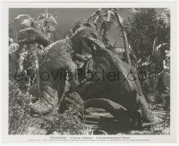 1a1486 DINOSAURUS 8.25x10 still 1960 cool special effects image of T-Rex attacking brontosaurus!