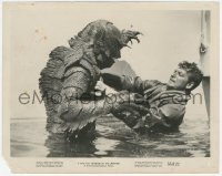1a1561 REVENGE OF THE CREATURE 8x10 still 1955 John Bromfield in water attacked by the monster!