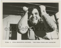 1a1450 TEXAS CHAINSAW MASSACRE 8x10.25 still #3 1974 great close up of crazed Paul A. Partain!
