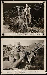 1a1682 WAR OF THE COLOSSAL BEAST 2 8x10 stills 1958 both with great special effects scenes!