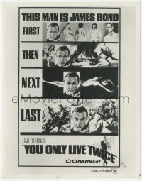 1a1579 YOU ONLY LIVE TWICE 8x10 still 1967 Sean Connery as James Bond, art from teaser one-sheet!