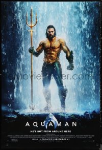 1a2418 AQUAMAN advance DS 1sh 2018 DC, Jason Momoa in title role, he's not from around here!